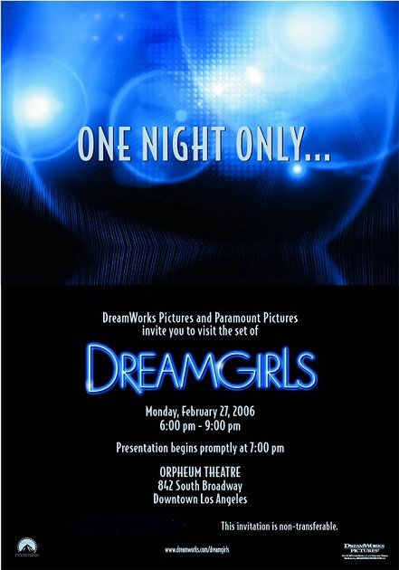 Dreamgirls set visit invite